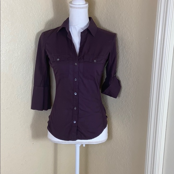 James Perse Tops - James Perse Standard side slub eggplant top sz 1